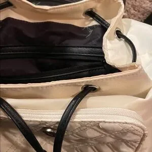 Nicole Miller | Bags | Nicole Miller Cream And Black Quilted  display picture 1